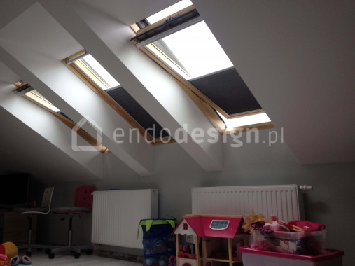 Rolety rzymskie, plisy do okien dachowych Velux